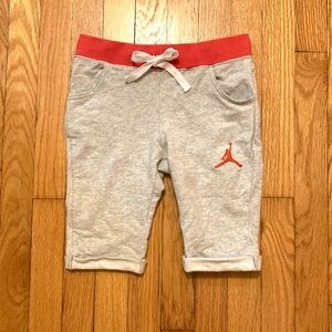 Nike Girls Air Jordan Jumpman Logo Shorts Gray Medium 10-12